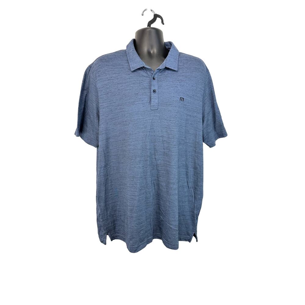 Travis Mathew Pima Cotton Blend Golf Polo Blue Size 2XL Mens